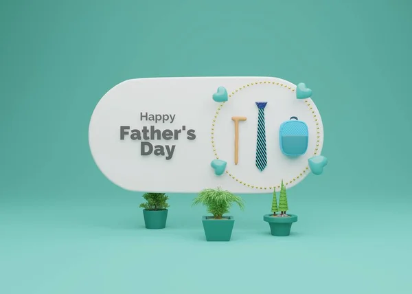 Happy Father Day Changing Generation Concept Rendered Stick Bag Tie — стоковое фото