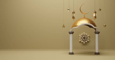 İslami Arkaplan, Sosyal medya Kurban ya da Ramazan satış paylaşımı 3D.