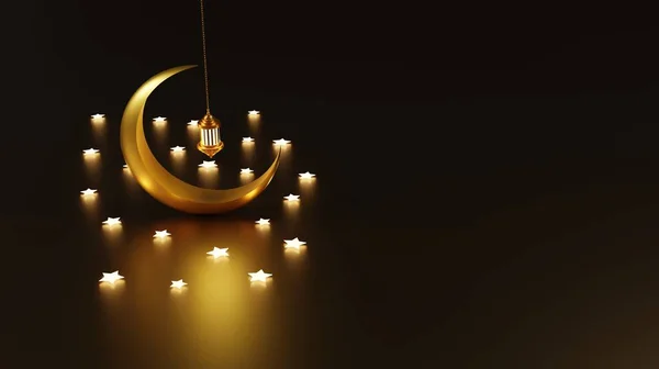 Ισλαμική Ευχετήρια Κάρτα Απόδοση Eid Mubarak Μετά Πρότυπο — Φωτογραφία Αρχείου