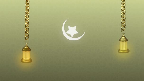 Happy Eid Mubarak Animasi Berharap Pesan Video Meningkatnya Bulan Eid — Stok Video
