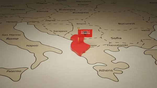 Albanië Onafhankelijkheidsdag Kaart Illustratie — Stockfoto