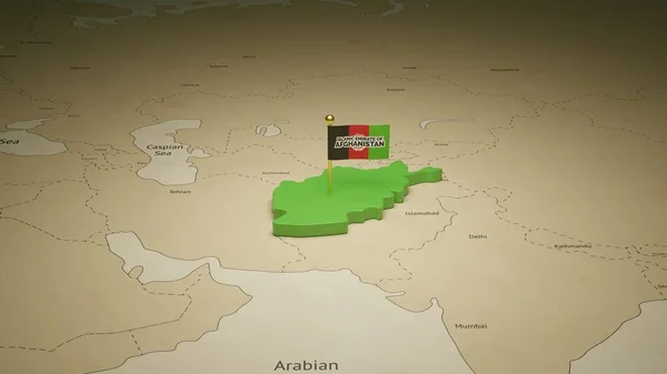 Afghanistan Independence Day map 3d illustration.