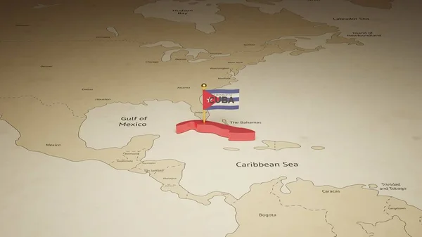Mapa Celebrando Día Independencia Cuba —  Fotos de Stock