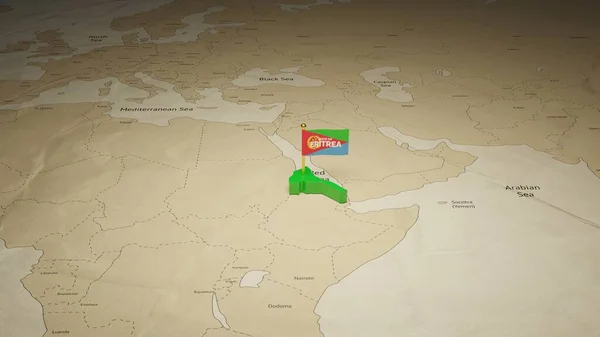 Eritrea Map World Map Background — Foto de Stock