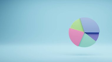 3d iş dairesel grafik çizelgesi tasarım şablonu