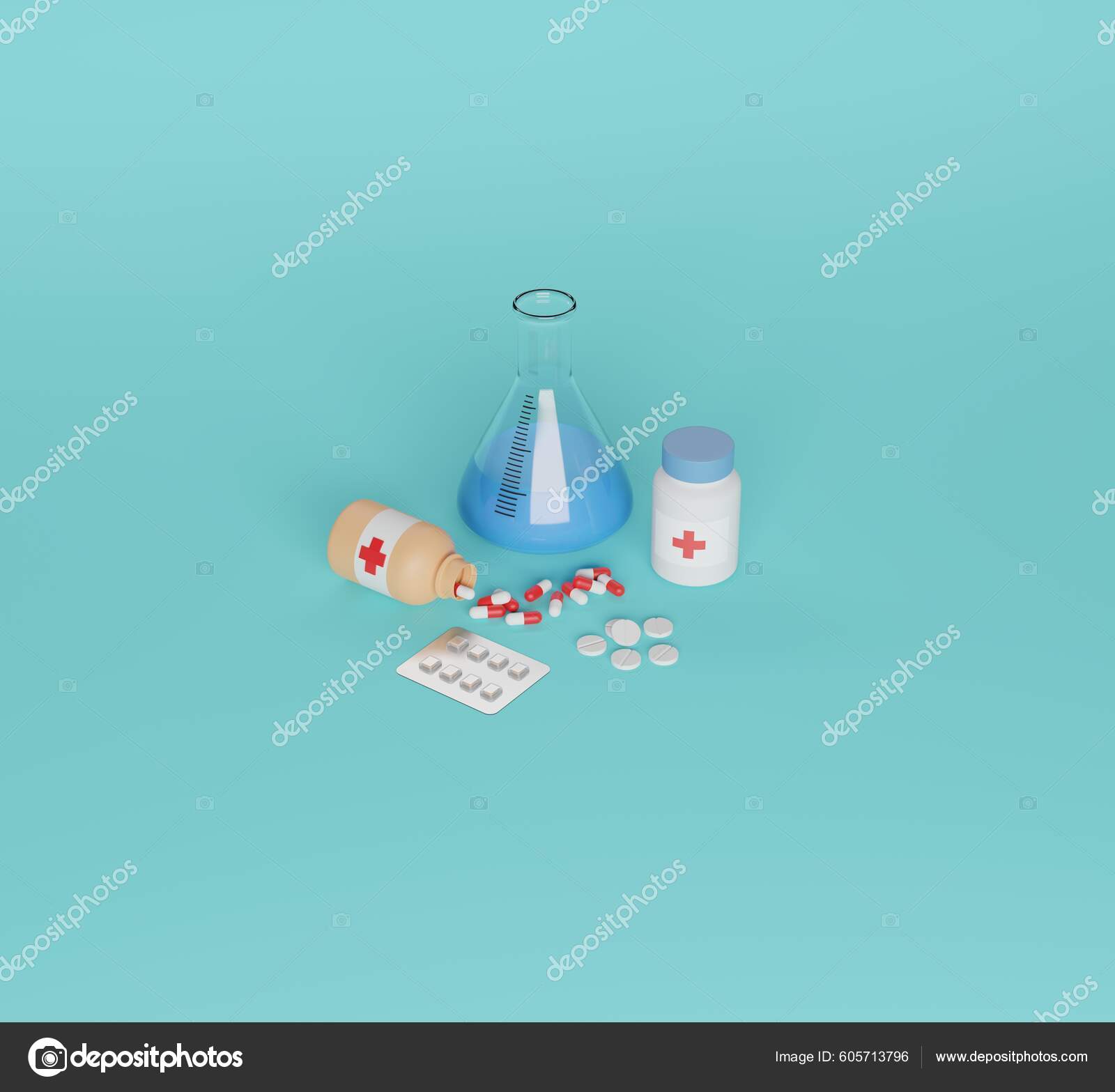 Cartoon Style Medical Equipment Realistic Medical Objects Isometric Set