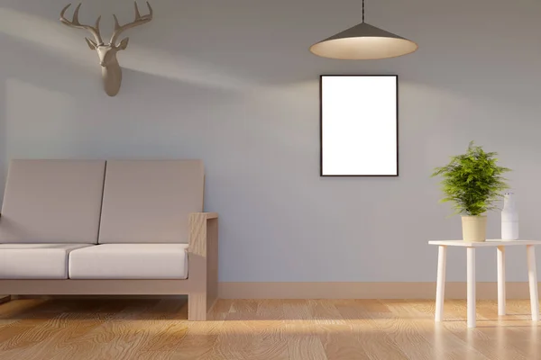 Oturma odasının 3 boyutlu canlandırması