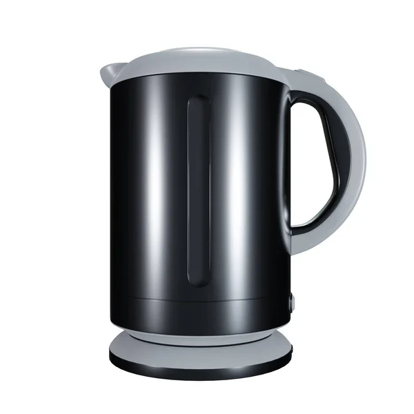 Black Electric Kettle White Background Kitchen Equipment — Stock Photo, Image