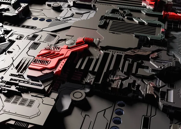 Elektronik bilimi ile soyut bilim kurgu geçmişi. 3B Hazırlama