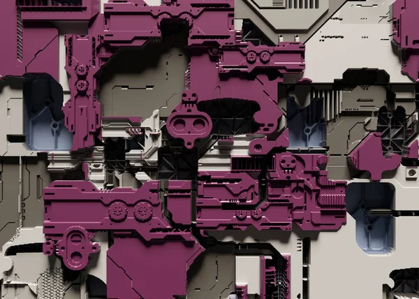 Elektronik ile soyut bir arka plan. 3B Hazırlama