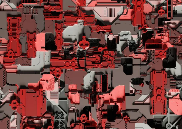 Elektronik bilimi ile soyut bilim kurgu geçmişi. 3B Hazırlama