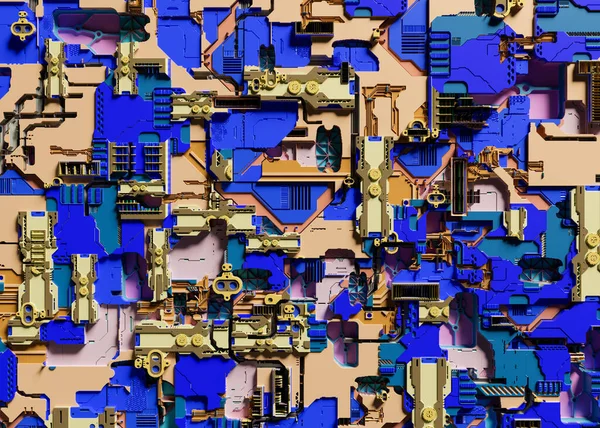 Elektronik bilimi ile soyut bilim kurgu geçmişi. 3B Hazırlama