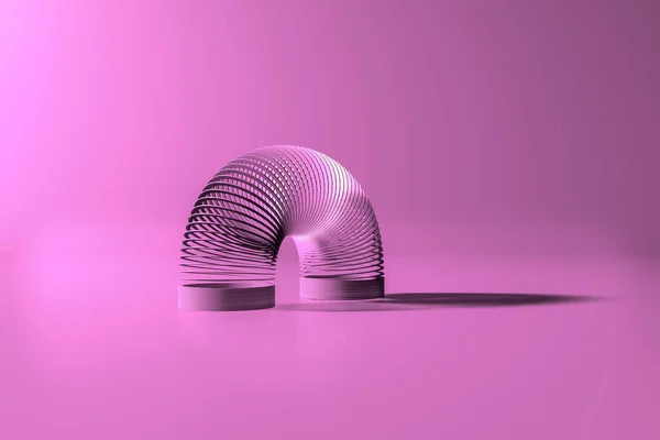 Sping Roll Umístěný Růžové Podlaze Minimální Koncepce Nápadů — Stock fotografie