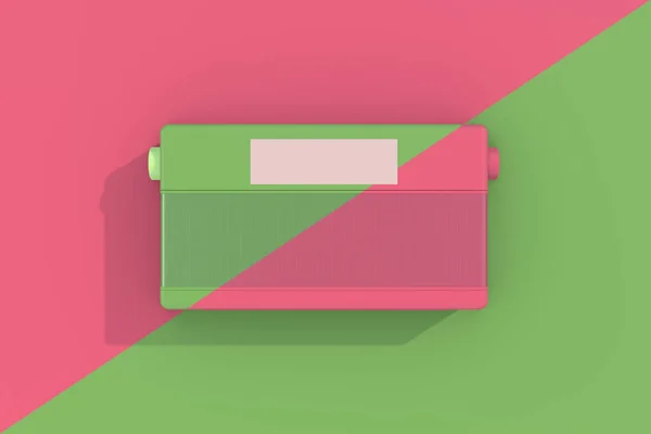 Retro radyo 3D görüntüleme. asgari kavram.