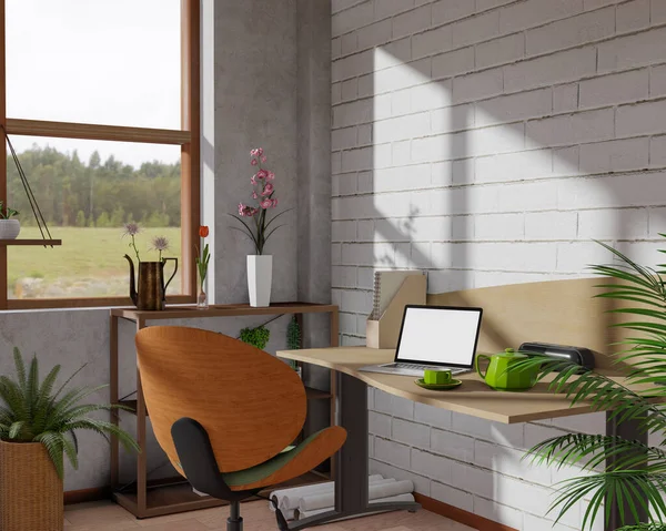 İçişleri Bakanlığı. Ev konsepti üzerinde çalışıyorum. 3B Hazırlama