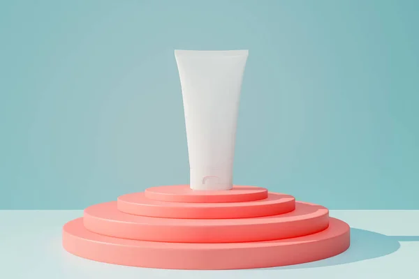 Ürünleri sergilemek için podyum. Tasarım ürünlerinin 3 boyutlu oluşturulması.