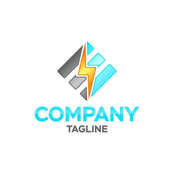 Minimaliste Élégant Lettre Energy Power Logo Design Parfait Pour Industrie — Image vectorielle