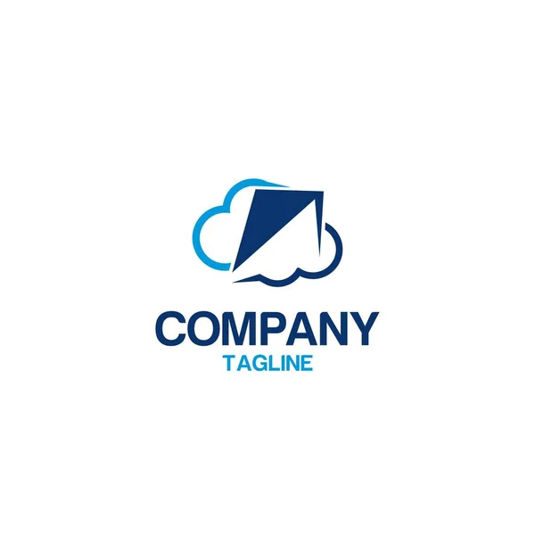 Облачный Дизайн Логотипа Идеально Подходит Интернет Бизнеса Сми — стоковый вектор