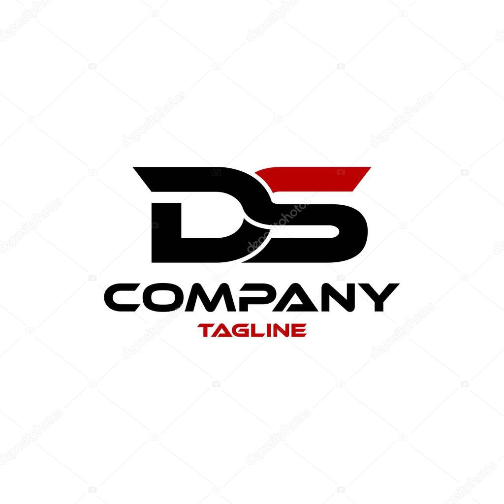 Letter DS with technology concept