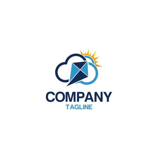 Облачный Дизайн Логотипа Идеально Подходит Интернет Бизнеса Сми — стоковый вектор