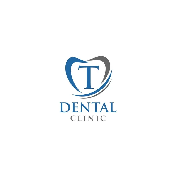 Логотип Зубов Letter Smile Современный Уникальный Простой Технологичный Логотип Зубов — стоковый вектор