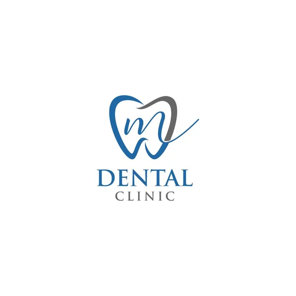 Letter Логотип Зубов Современный Уникальный Простой Технический Логотип Зубов Стоматолога — стоковый вектор