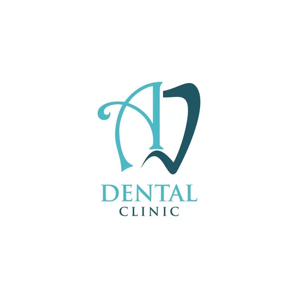 Letter Teeth Logo Современный Уникальный Простой Технологичный Логотип Зуба Стоматолога — стоковый вектор