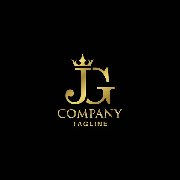 Luxury Initial Crown Logo Design Logo Great All Types Businesses — 图库矢量图片#