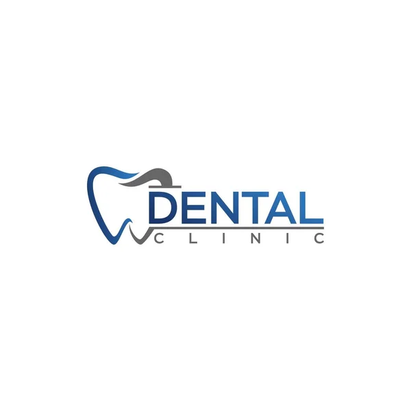 Letter Dental Logo Modern Unique Simple Techie Lettermark Tooth Logo — 图库矢量图片#