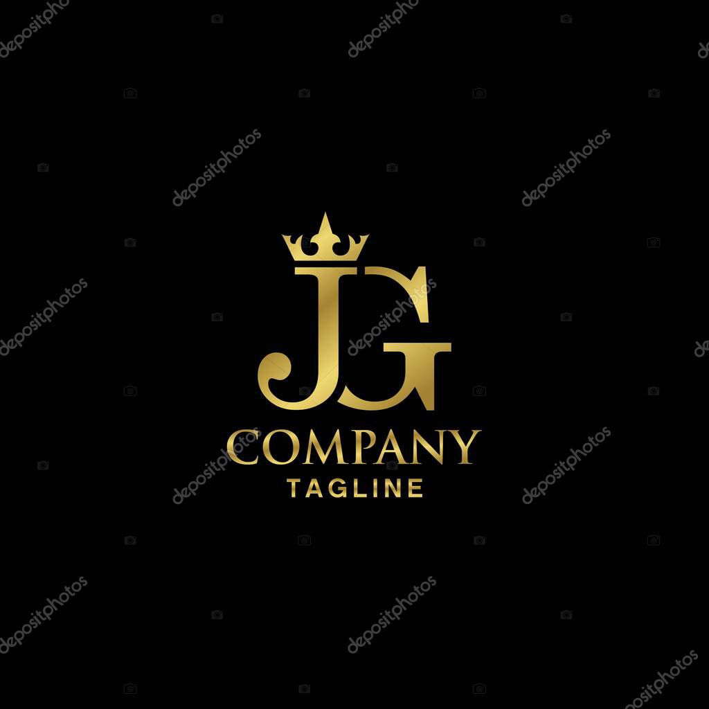 Luxury initial JG with crown logo design, This logo is great for all types of businesses.