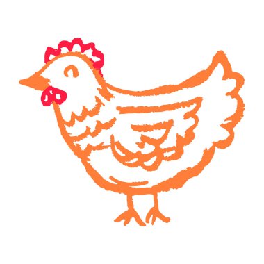 Korkak. Simge el çizimi stili. Balmumu boya kalemleri, renkli tebeşirler, çocukların yaratıcılığı. Vektör çizimi. İmzala, sembol, iğne, çıkartma