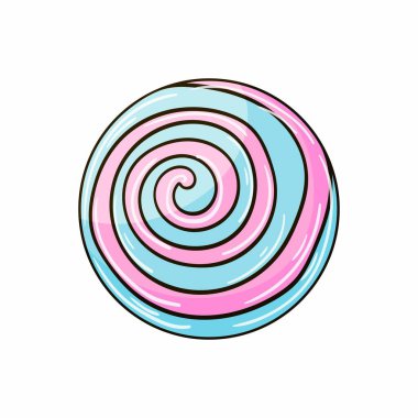 Tatlı tatlı, tasarımın için grafik öğe. Elde çizim stili. Lolipop, şeker. Simge, iğne, çıkartma işareti