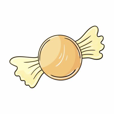 Tatlı tatlı, tasarımın için grafik öğe. Elde çizim stili. - Şeker. Simge, iğne, çıkartma, imza