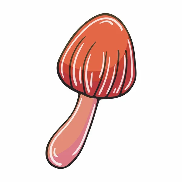 Galerina Marginata Herfst Illustratie Hand Getekend Stijl Kindertekening Bospaddenstoel Pictogram — Stockvector