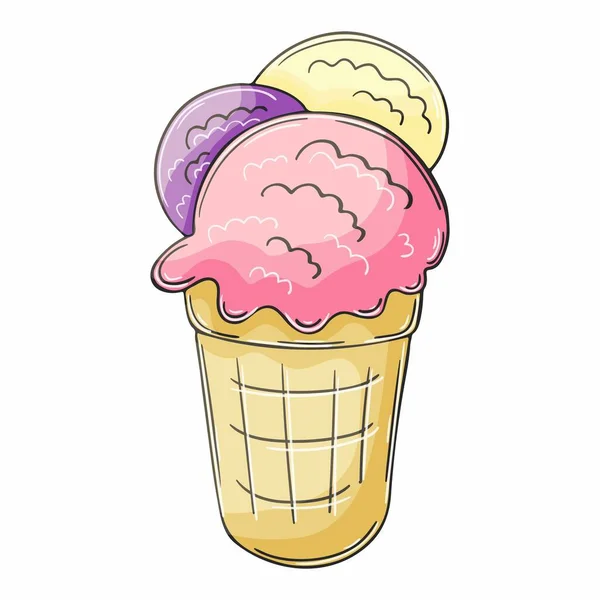 Dulce Postre Elemento Gráfico Para Diseño Ilustración Vectorial Estilo Dibujo — Archivo Imágenes Vectoriales