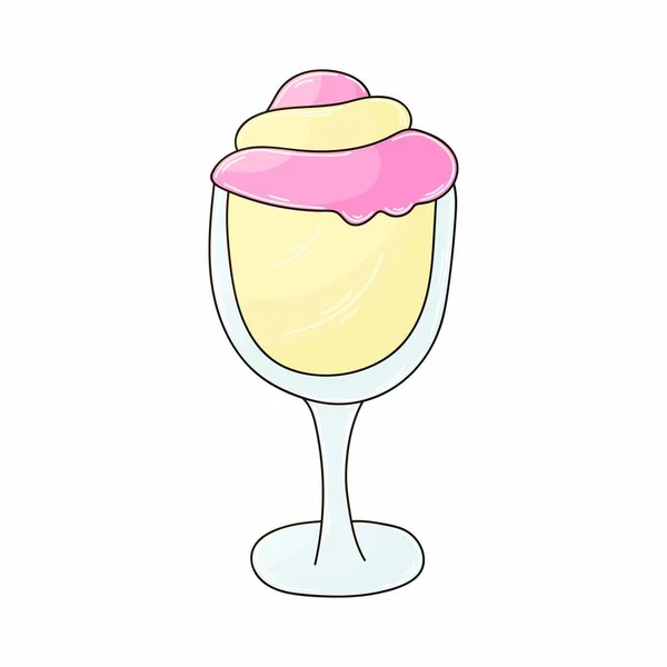 甜甜的甜点 图形元素为您的设计 手绘图解样式 鸡尾酒 冰淇淋 Icon — 图库矢量图片