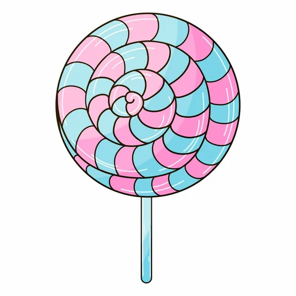 Lollipop Sweet Dessert Graphic Element Your Design Illustration Hand Draw — Stock Vector