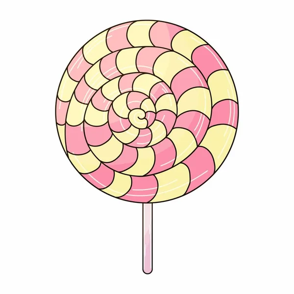 Lollipop Sweet Dessert Graphic Element Your Design Illustration Hand Draw — Stock Vector