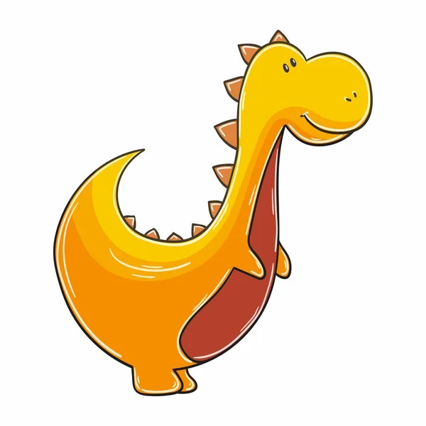 Dinosaurs 쥐라기의 공룡이다 손으로 여러분의 디자인을 어린이들의 그림입니다 스티커 — 스톡 벡터