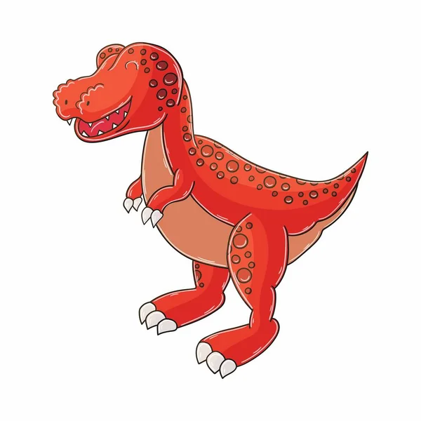 Dinossauros Período Jurássico Ilustração Estilo Desenhado Mão Desenhos Infantis Para — Vetor de Stock