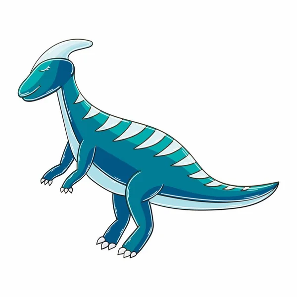 Dinosaurs 쥐라기의 공룡이다 손으로 애호가들을 아이들의 아이콘 스티커 수요로푸스 — 스톡 벡터