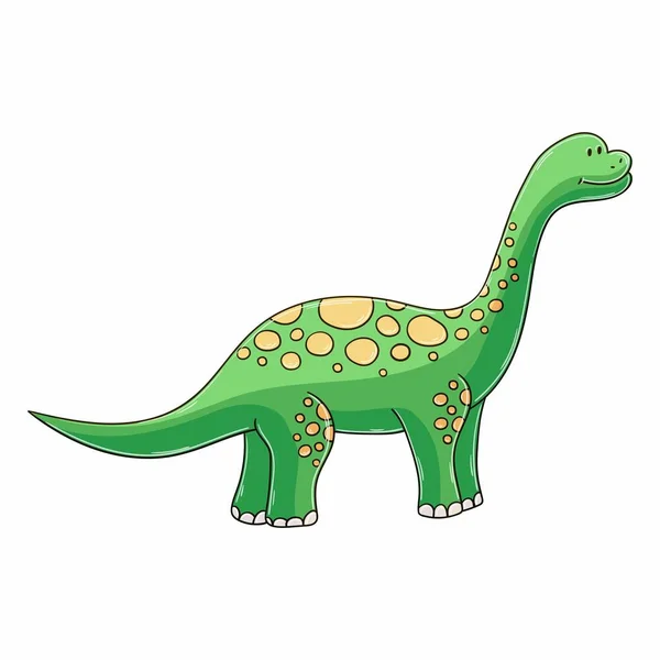 Dinosaurios Del Período Jurásico Ilustración Estilo Dibujado Mano Dibujos Infantiles — Vector de stock