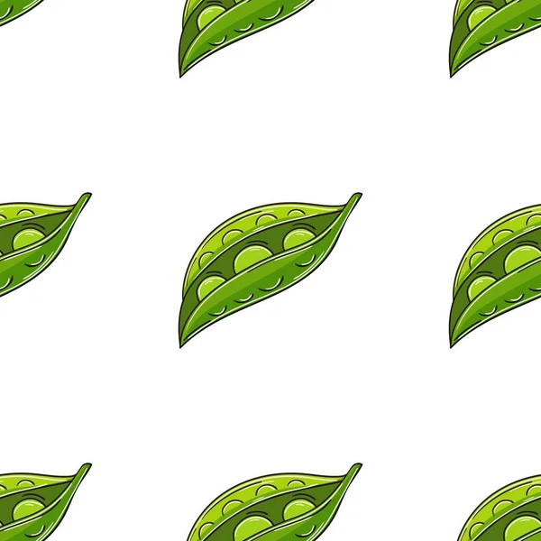 Seamless Pattern Kitchen Restaurant Shop Illustration Hand Draw Style Peas — Image vectorielle