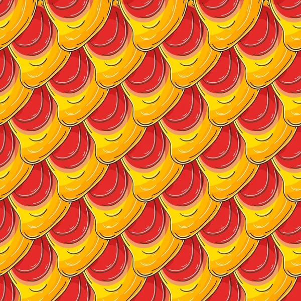 Seamless Pattern Kitchen Restaurant Shop Illustration Hand Draw Style Mango — Stock vektor