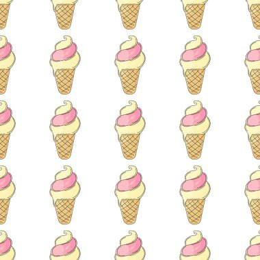 Böğürtlenli dondurma. Dondurma izi yok. Güzel bir yaz şablonu. Kumaş tasarımı, tekstil, kumaş baskısı