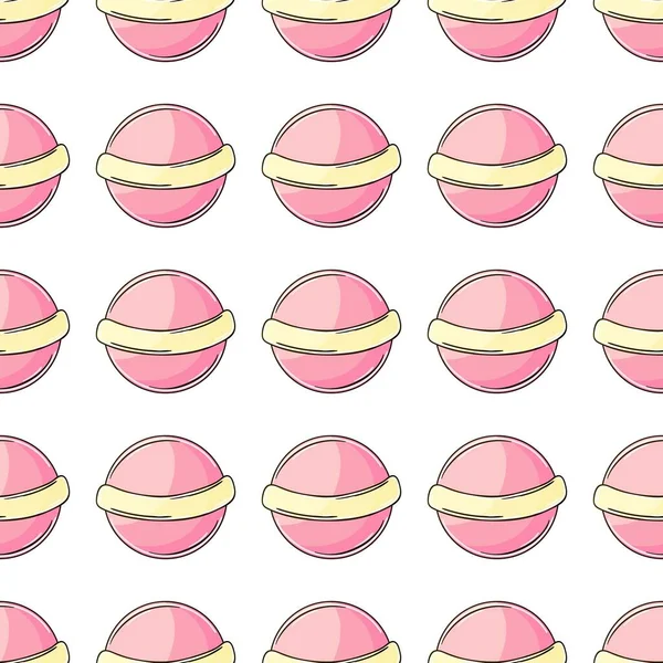Cute Pattern Sweets Rainbow Lollipops Seamless Pattern Candies Print Cloth — Stockvector