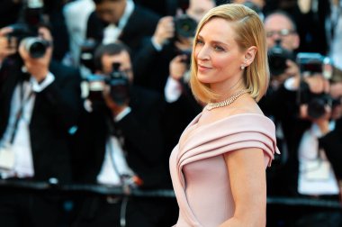 CannES, FRANCE - 17 Mayıs: Aktris Uma Thurman, 70 'inci yıllık Cannes Film Festivali' nde 