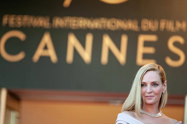 Cannes Francia Mayo Actriz Uma Thurman Asiste Proyección Ismael Ghosts — Foto de Stock