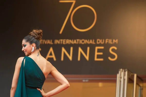 Cannes Frankrijk Mei 2017 Deepika Padukone Neemt Deel Aan Voorstelling — Stockfoto