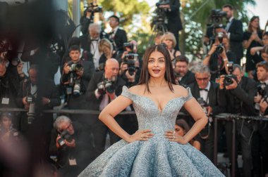 CANNES, FRANCE: 19 Mayıs 2017 Aishwarya Rai Bachchan 70. Geleneksel Cannes Film Festivali sırasında 